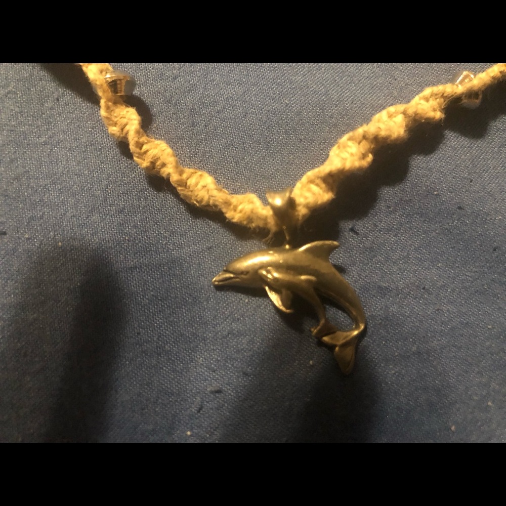 Dolphin handmade hemp necklace